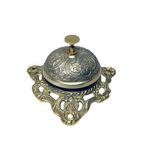 Vintage Ornate Elegant Service Bell Hotel Desk Retail Counter Food Retail